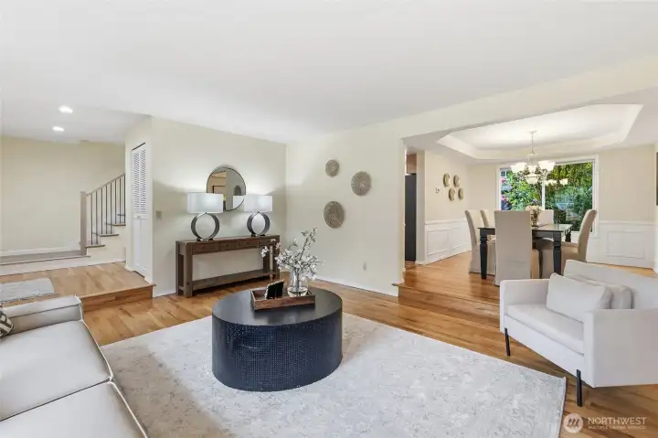 Formal living room connects to formal dining room.