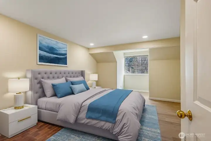 Guest bedroom #1 - virtually staged.