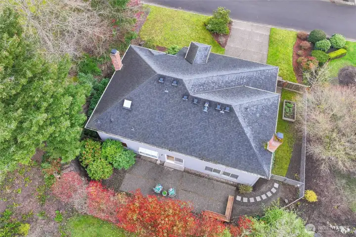 Aerial view of the property.