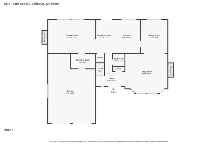 Floor plan of lower level.