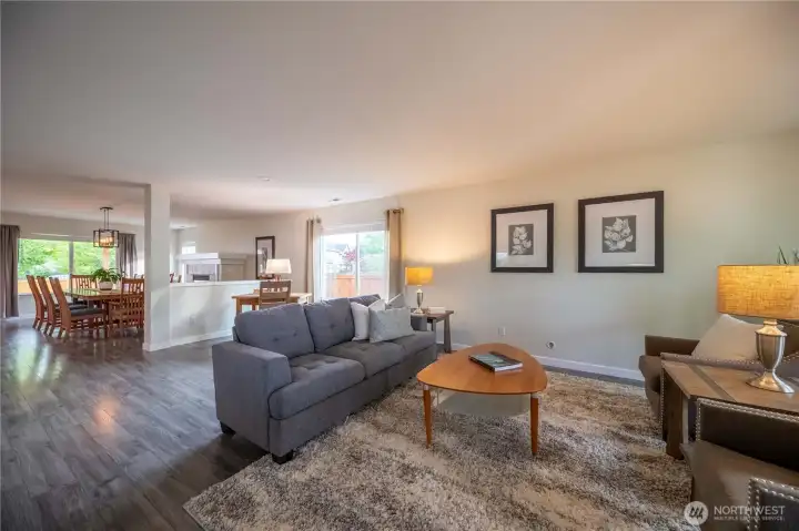 The living area as you walk in the home. The living area as you walk in the home.