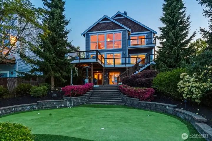 Floor-to-celing windows to take in the Mountain and Lake views.