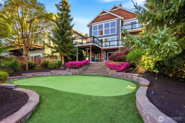 Practice your skills on your private putting green.