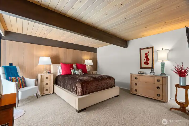 Primary bedroom has its own full bathroom walls, of closets and access to a private side garden. Primary bedroom has its own full bathroom walls, of closets and access to a private side garden.