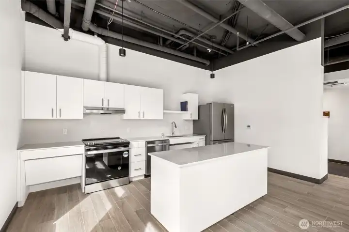 Full kitchen in the community room Full kitchen in the community room