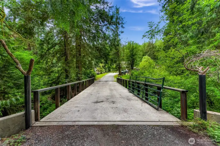 Bridge to the property. Bridge to the property.