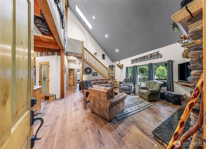 Black walnut floors. Black walnut floors.