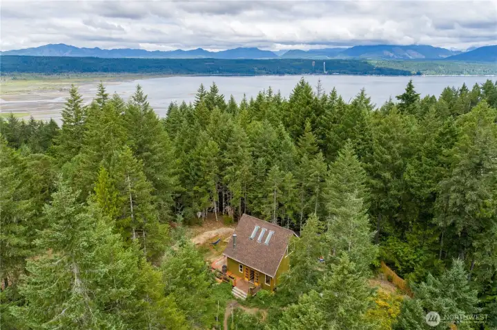 Surrounded by towering evergreens with the opportunity to selectively open Hood Canal views, this private retreat offers a rare balance of seclusion and connection to the outdoors.