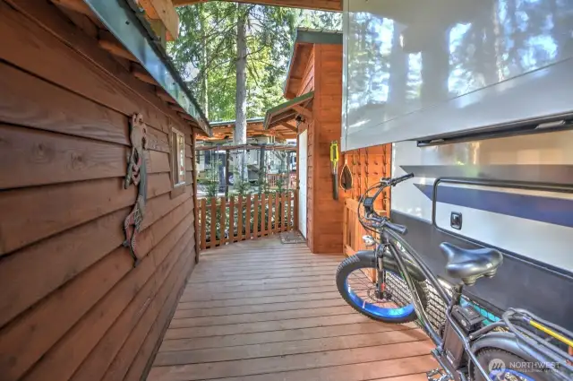 Back shed is great for storage