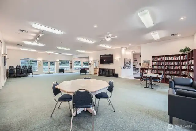 Interior of the clubhouse offering a gathering place for all residents. A Kitchen is also available.