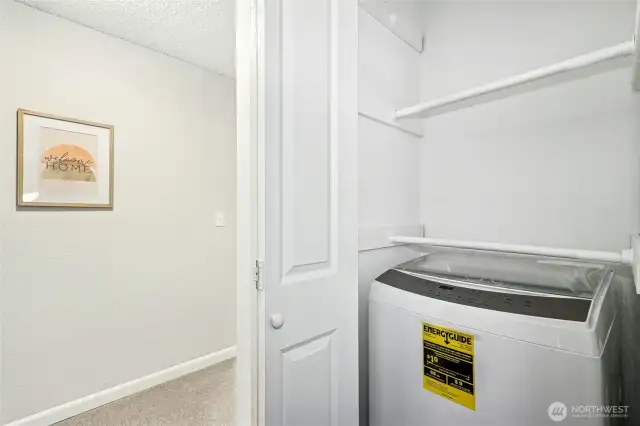 New in-unit, portable washer (stays) and a dryer hookup make this the best value in the complex.