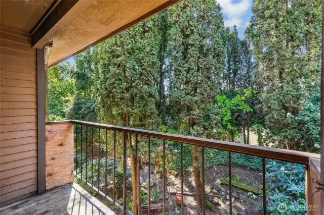 Enjoy your morning coffee on this roomy balcony!
