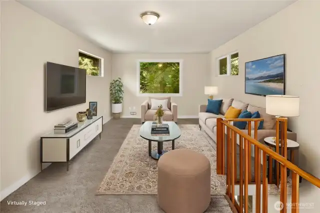 Tower room with virtual staging