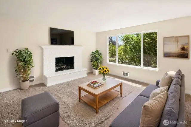 Living room with virtual staging.