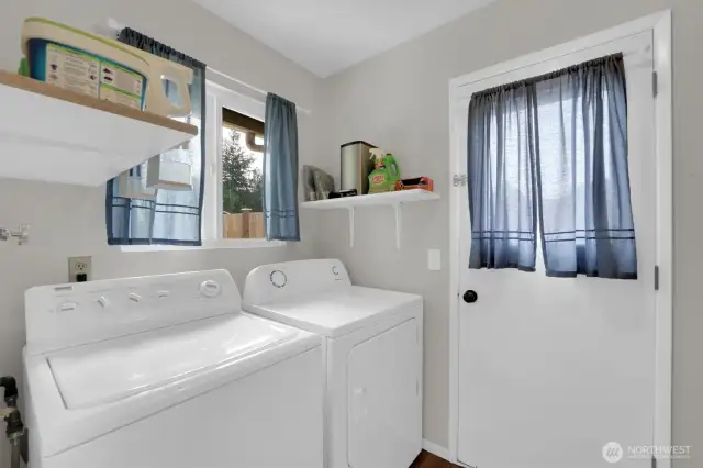 Washer & Dryer included-there is also more storage space in this room not shown in the photo.