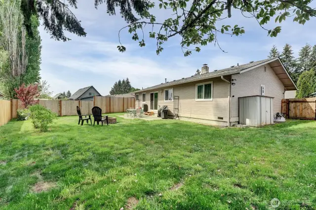 Lots of space in the backyard