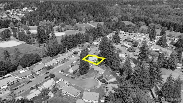 Drone photo of location and lot near Game Farm Park