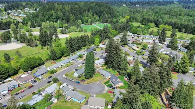 Drone footage of Game Farm Park and Community
