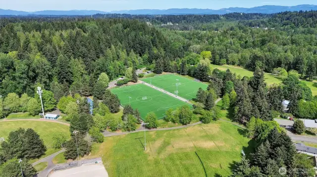 Drone footage of Game Farm Park and Community