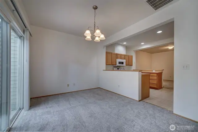 Dining rm of kitchen.