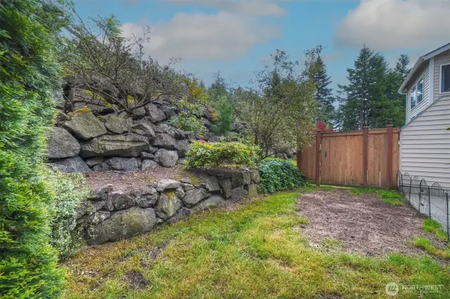 Backyard of dining rm.