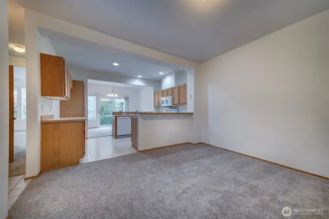 Kitchen from den.