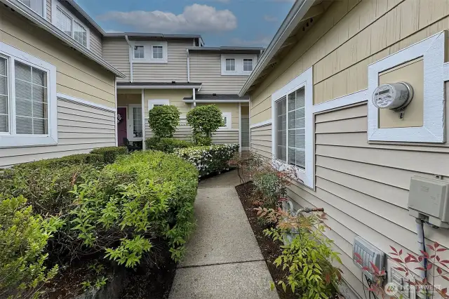 Walkway to home entrance.