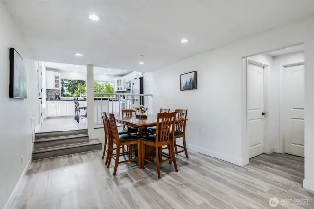 Large dining room off of kitchen.