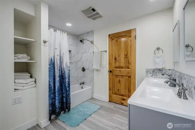 Main bath upstairs.