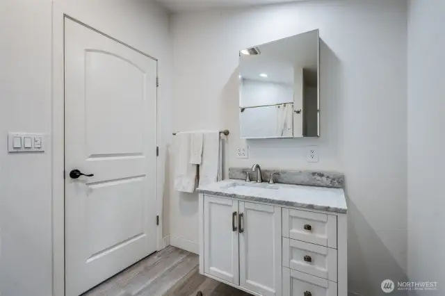 Three quarter bathroom on main.