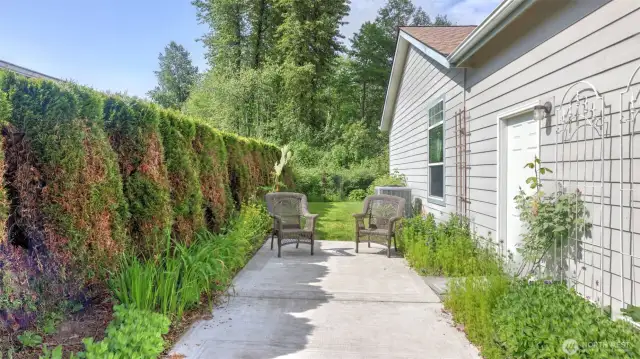 Patio on South side of Home