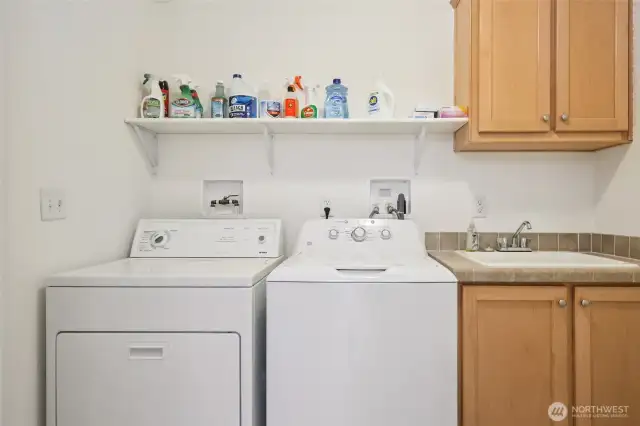 Washer & Dryer ARE included in sale- the deep Utility sink & Cabinets are a bonus!