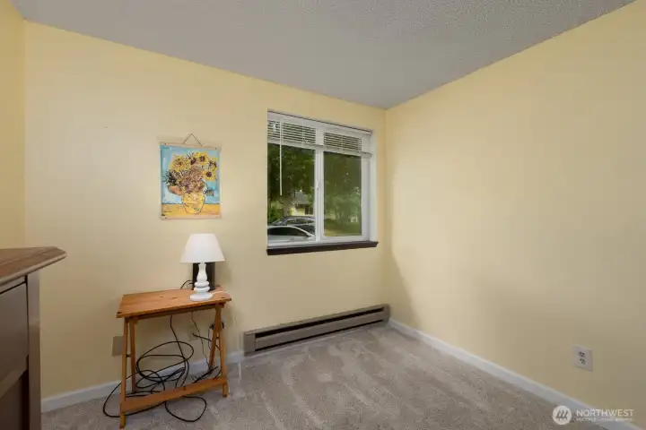 The big tree out front provides shade to keep this room nice and cool in warm weather.