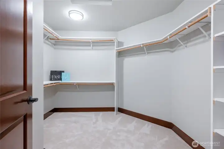 Walk-in closet with built-ins