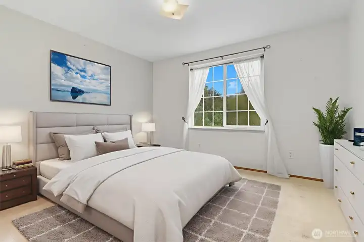 Primary bedroom-virtually staged
