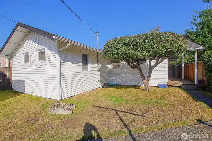 Rear of home