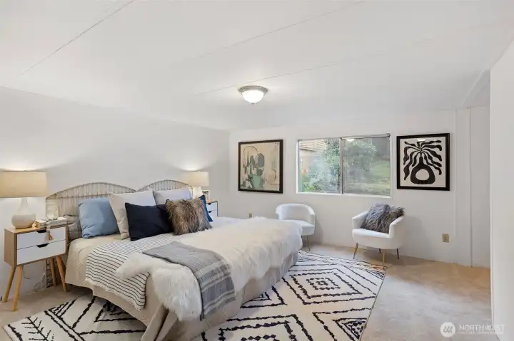 Primary bedroom with ensuite bathroom