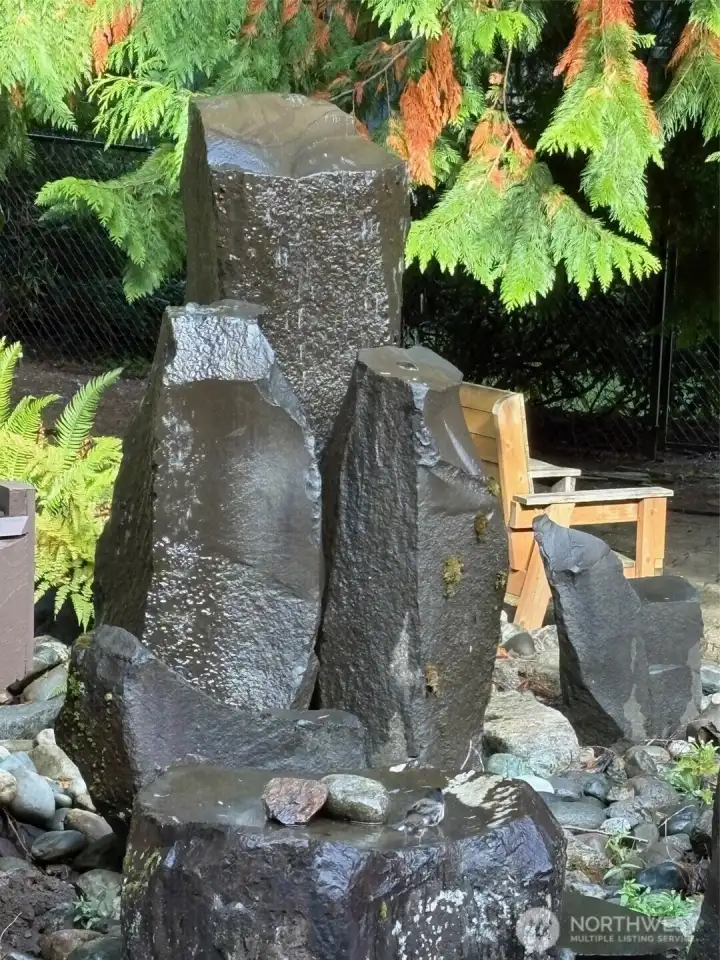 Fountain in the back yard