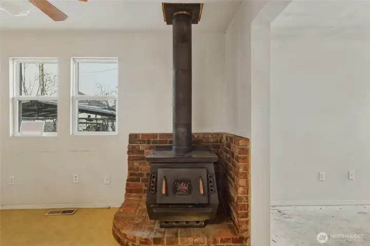 Woodstove in Dining Area  - 444 ½