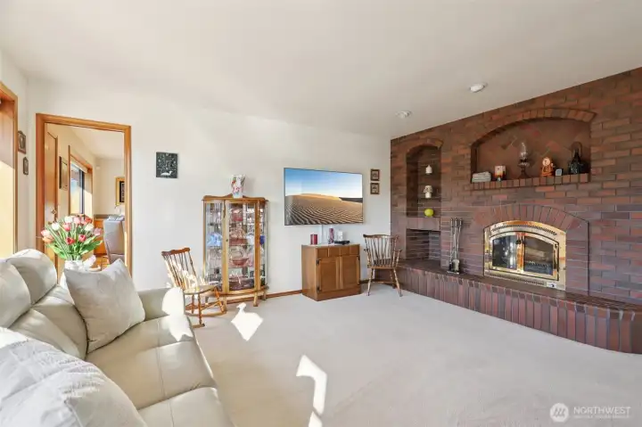 Custom Brick Fireplace