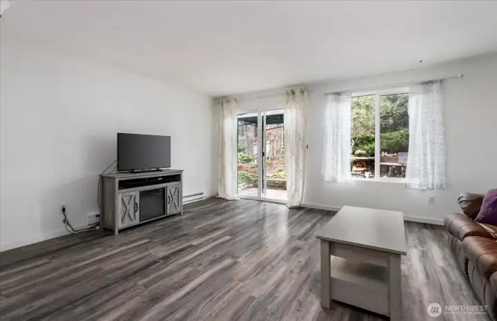 View to backyard from living area