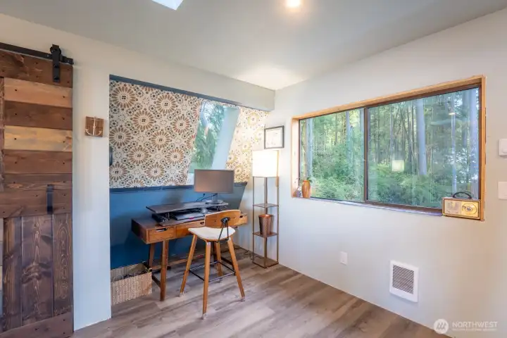 The loft space delivers both versatility and style