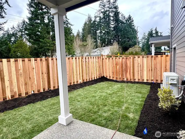 Lot backs to the Tolt trail open space walking trail.  Yard is fenced for privacy.