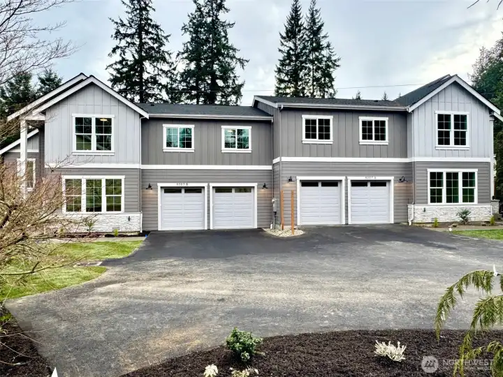 The oversized (660 sf) garage has two 8' garage doors with automatic openers.