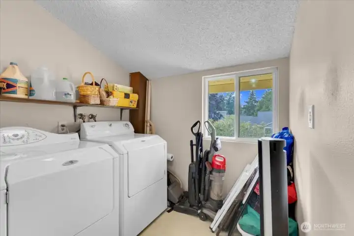 Laundry on 2nd level.  Appliances stay