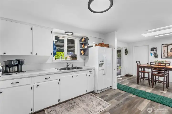 Kitchen designed for both convenience and flow.