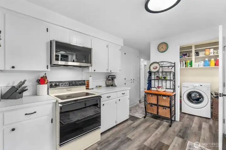 Laundry area off the kitchen.