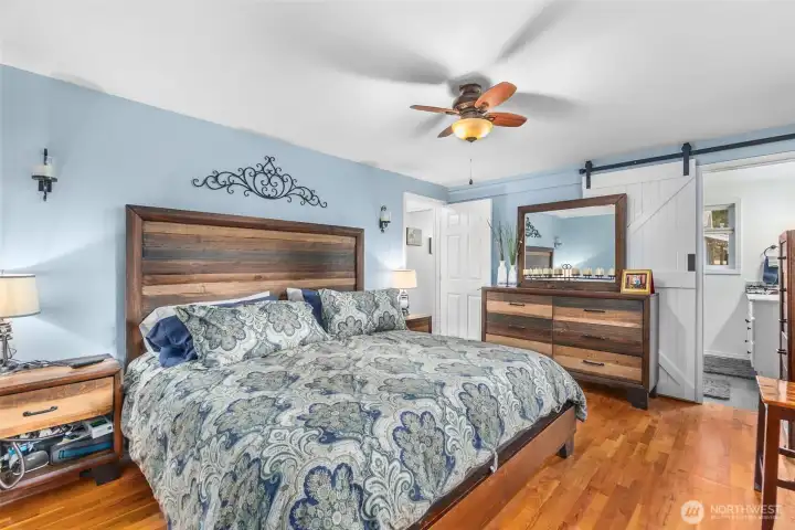 Primary suite offering both privacy and function.