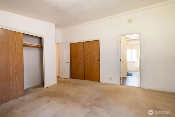 Primary Room with 2 closets and Bathroom attached