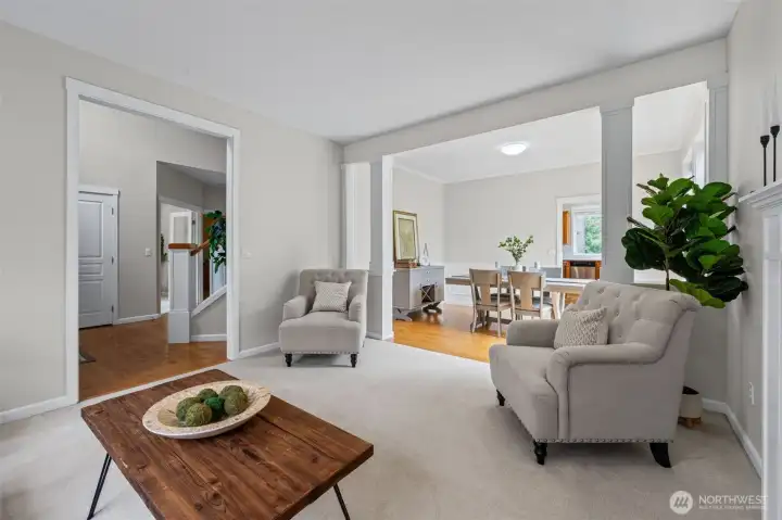 Formal Living Room with view to Dining Room